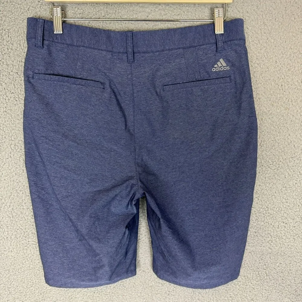 Adidas Shorts Mens 32 Blue Flat Front‎ Performance Stretch Golf Casual